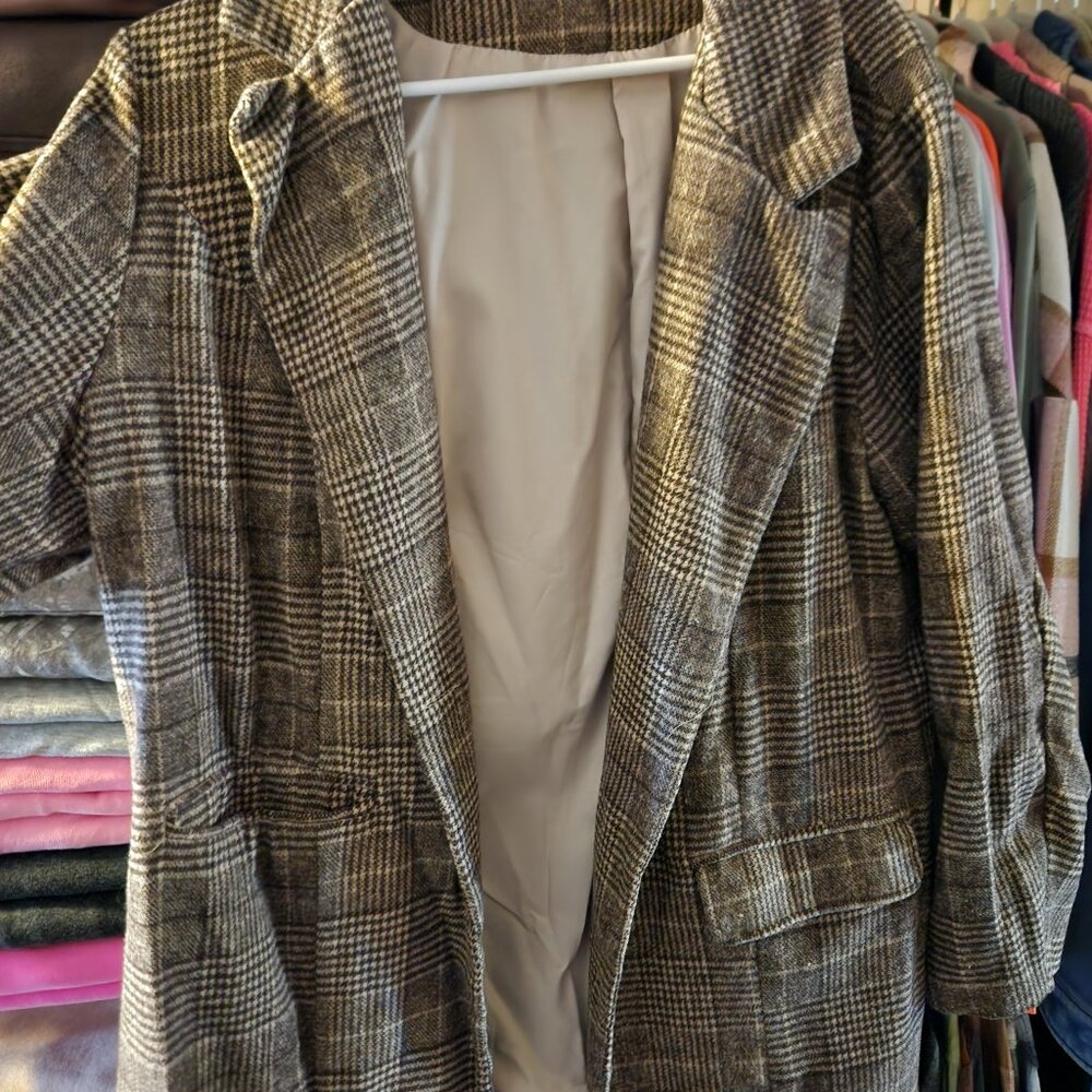 Plaid suit jacket